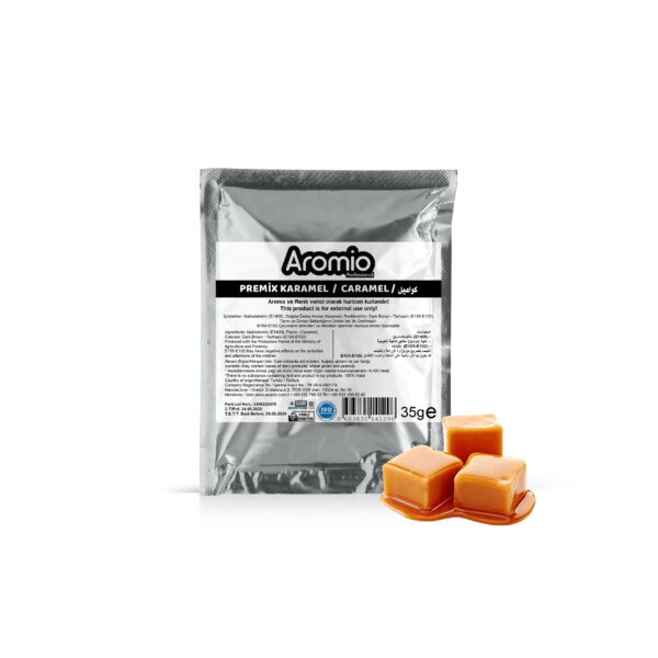 تحوي عبوة منكه الكراميل على 35 جرام و تستخدم مع مساحيق الآيس كريم تعطي الآيس كريم اللون و الطعم و الرائحة سعر العبوة الواحدة 1.9 دولار