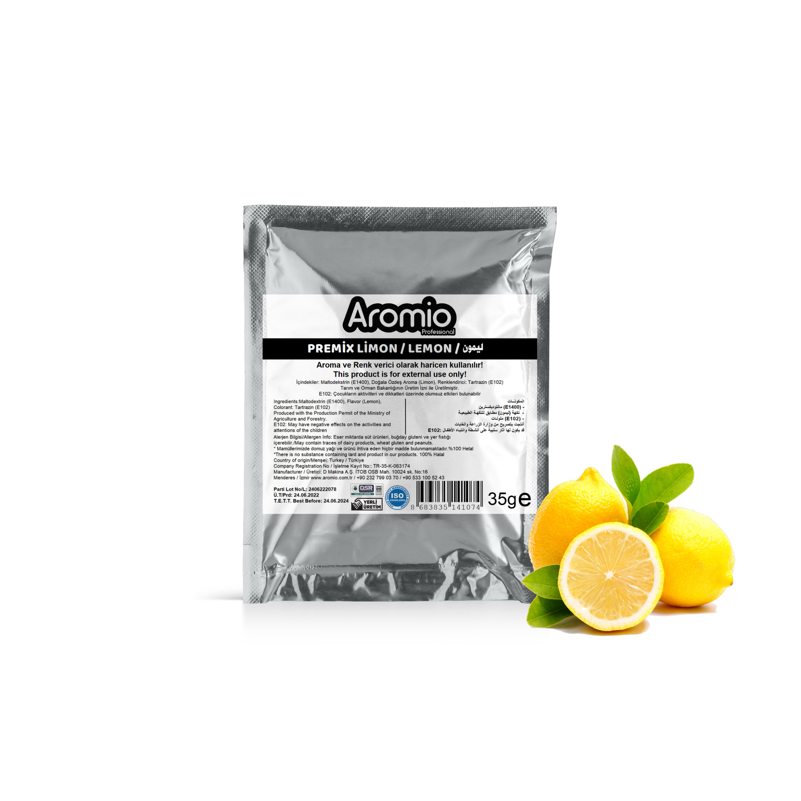 طريقة الاستخدام: يخلط 1 عبوة من منكه الليمون  ( 35 جرام ) مع 3 إلى 6 لتر من خليط الآيس كريم