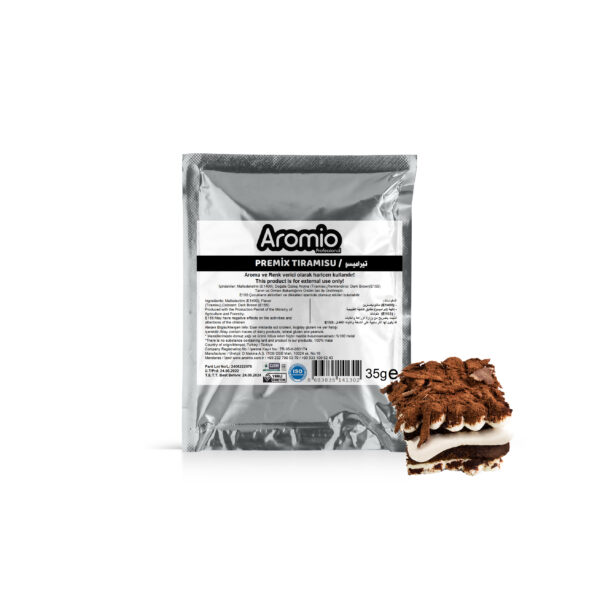 طريقة الاستخدام: يخلط 1 عبوة من منكه تيراميسو  ( 35 جرام ) مع 3 إلى 6 لتر من خليط الآيس كريم