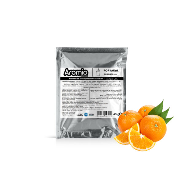 مسحوق السلاش بنكهة البرتقال و جميع منتجاتنا حاصلة على شهادة ISO 22000 وشهادة الحلال. منتجاتنا معبأة داخل أكياس خالية تماما من الهواء و مانعة للضوء وذلك وفقا لمعايير النظافة العالمية.