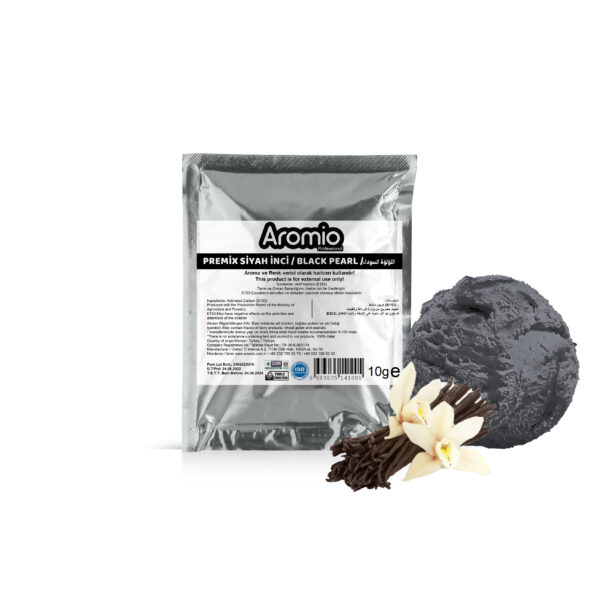 تحوي عبوة منكه الفانيلا السوداء على 35 جرام و تستخدم مع مساحيق الآيس كريم تعطي الآيس كريم اللون و الطعم و الرائحة سعر العبوة الواحدة 1.9 دولار