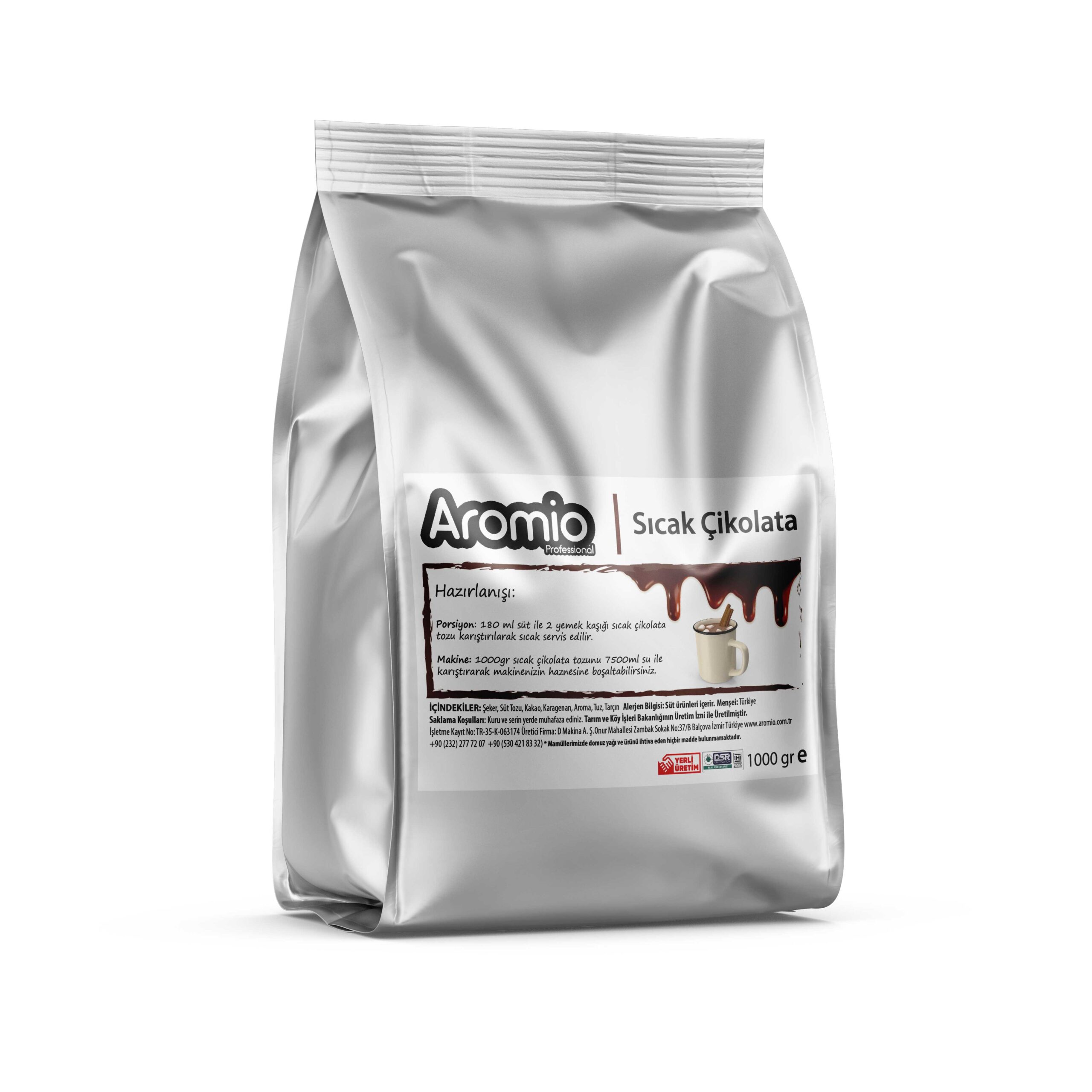 لتحضير كوب واحد من مسحوق الشوكولاتة الساخنة قم بخلط ملعقة واحدة (ملعقة طعام) من مسحوق الشوكولاتة من أروميو مع 140 مل من الحليب واستمتع بالطعم المميز.